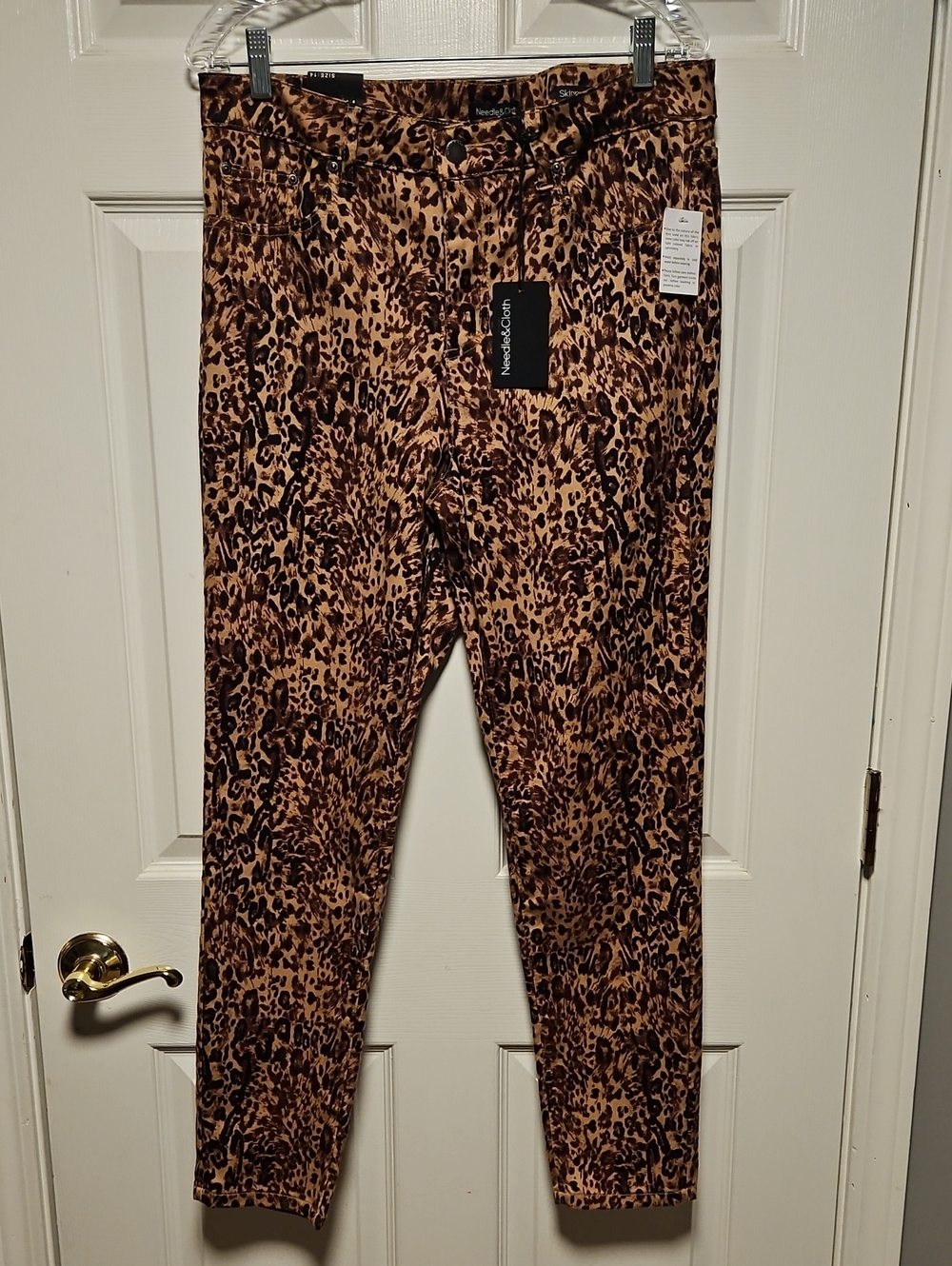 Needle & Cloth Leopard Print Skinny Ankle Pants